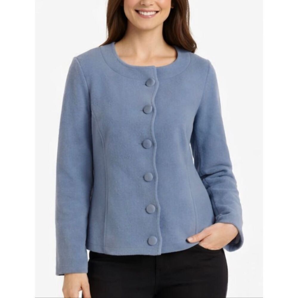 Pendleton Vintage 100% wool scalloped button front blazer XL